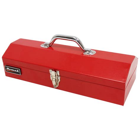 red metal tool box small|red and black toolbox.